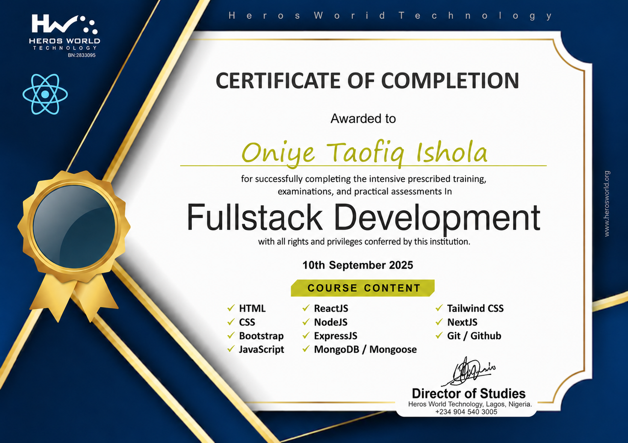 Nova Studio professional software development certificate